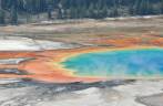 A fabulosa Grand Prismatic Pool, no Yellowstone National Park, em Wyoming, nos Estados Unidos
